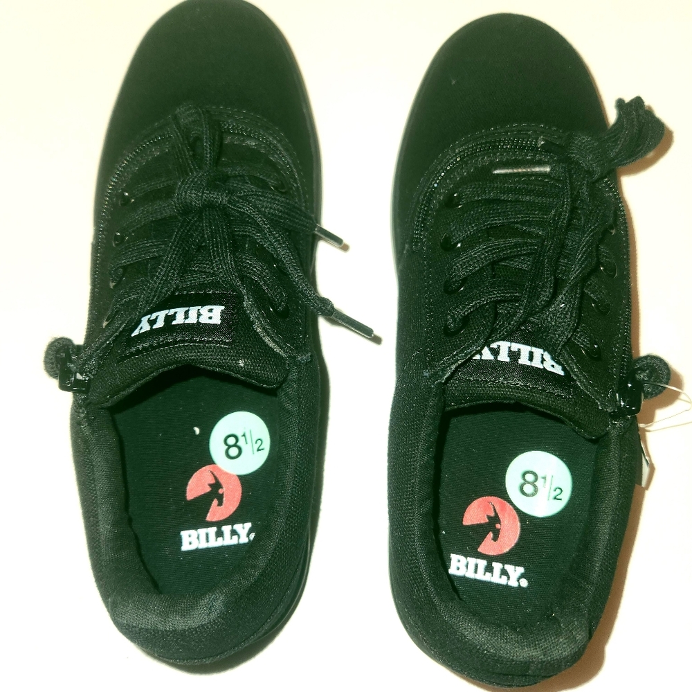 Billy Footwear Mens Shoes Comfort Sneakers Black Zip Top Size 8.5